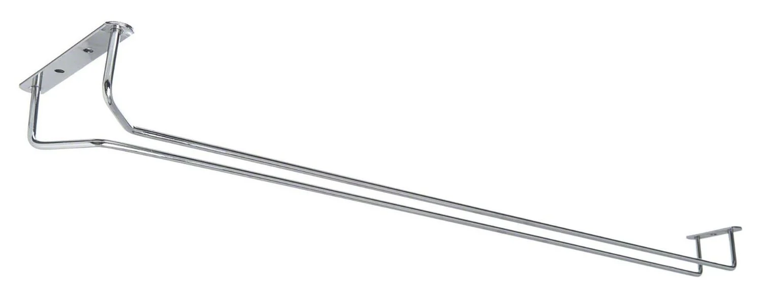 24" Chrome Glass Hanger Rack