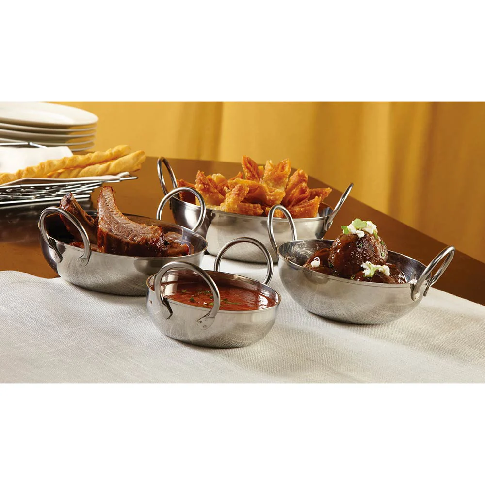 American Metalcraft BD45 16 oz Stainless Steel Balti dish - Image 2