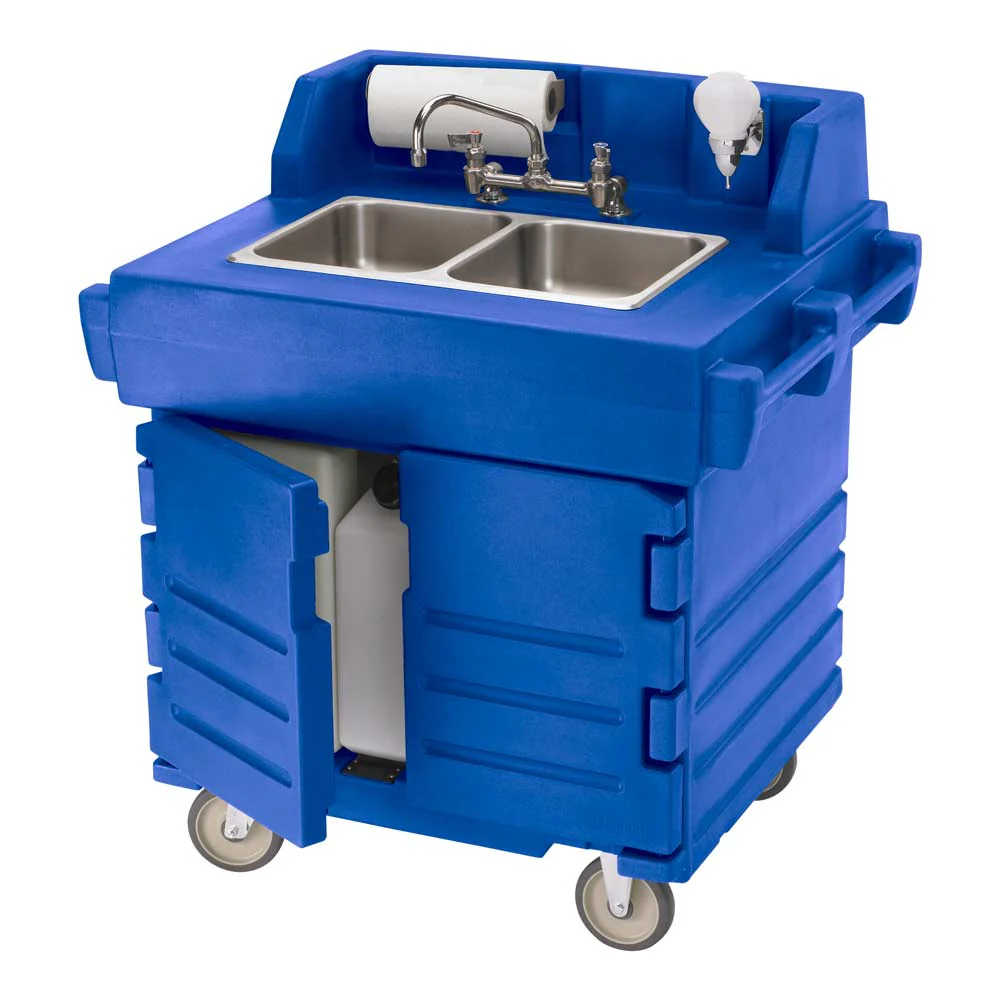 Cambro KSC402186 Camkiosk Hand Sink Cart, Navy Blue