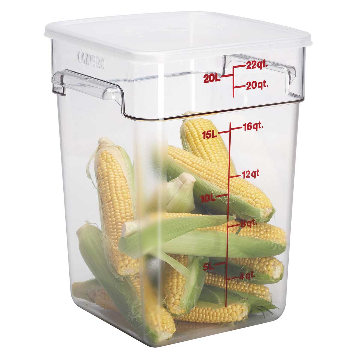Cambro SFC12SCPP190 Camwear CamSquares Seal Cover, Translucent, 12, 18 & 22 qt. - Image 2