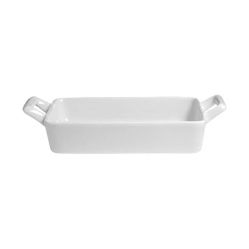 Rectangular Baking Dish w/ Handle, White, 10 oz.